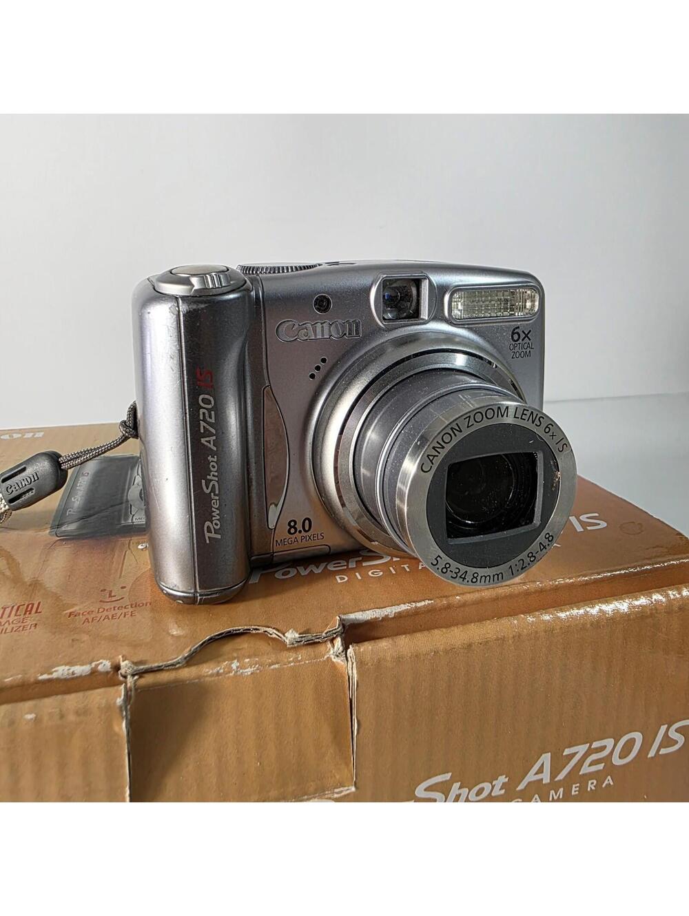 Canon PowerShot A720 IS 8MP Digital Camera Bundle Tested Works